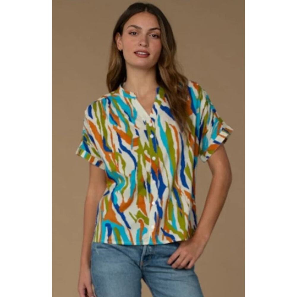 Elizabeth James The Label Tatum Top Wild Print Medium M New Without Tags
